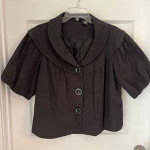 Women's Black Short Sleeve Jacket